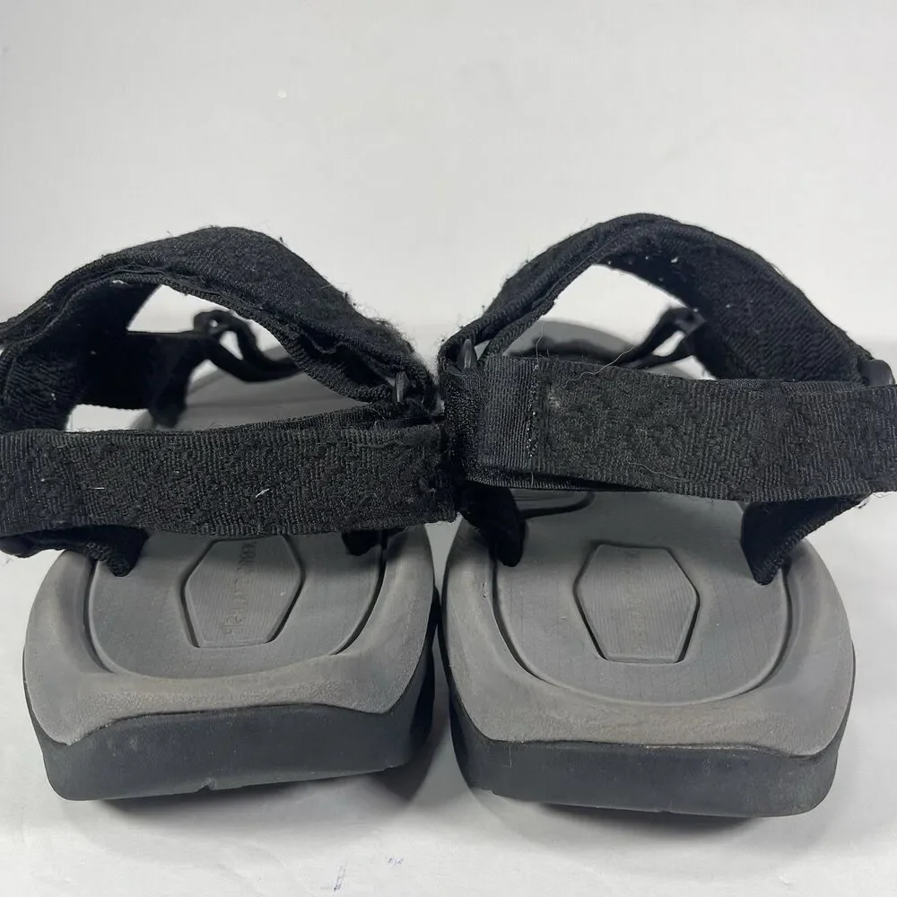 Highland Creek Men's Sport Sandals Black Gray Strappy Outdoor Hiking Shoes11/12